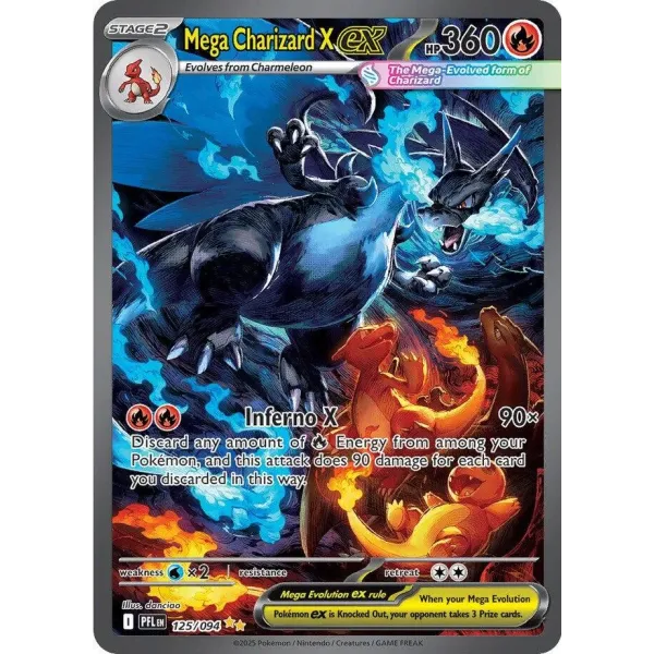 Mega Charizard x EX 125/094 Me02: Phantasmal Flames Holo