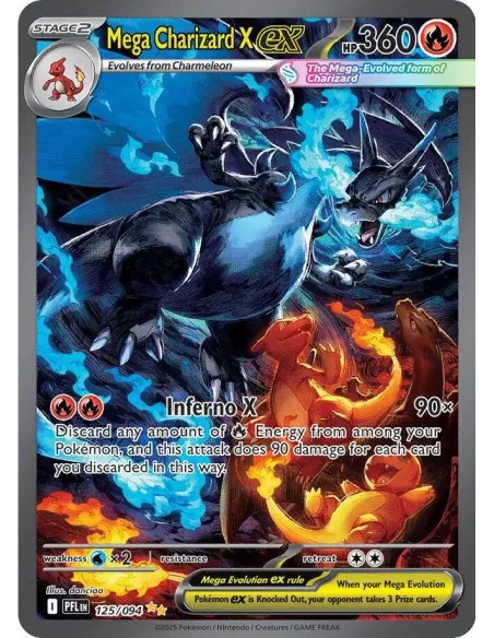 Mega Charizard x EX 125/094 Me02: Phantasmal Flames Holo